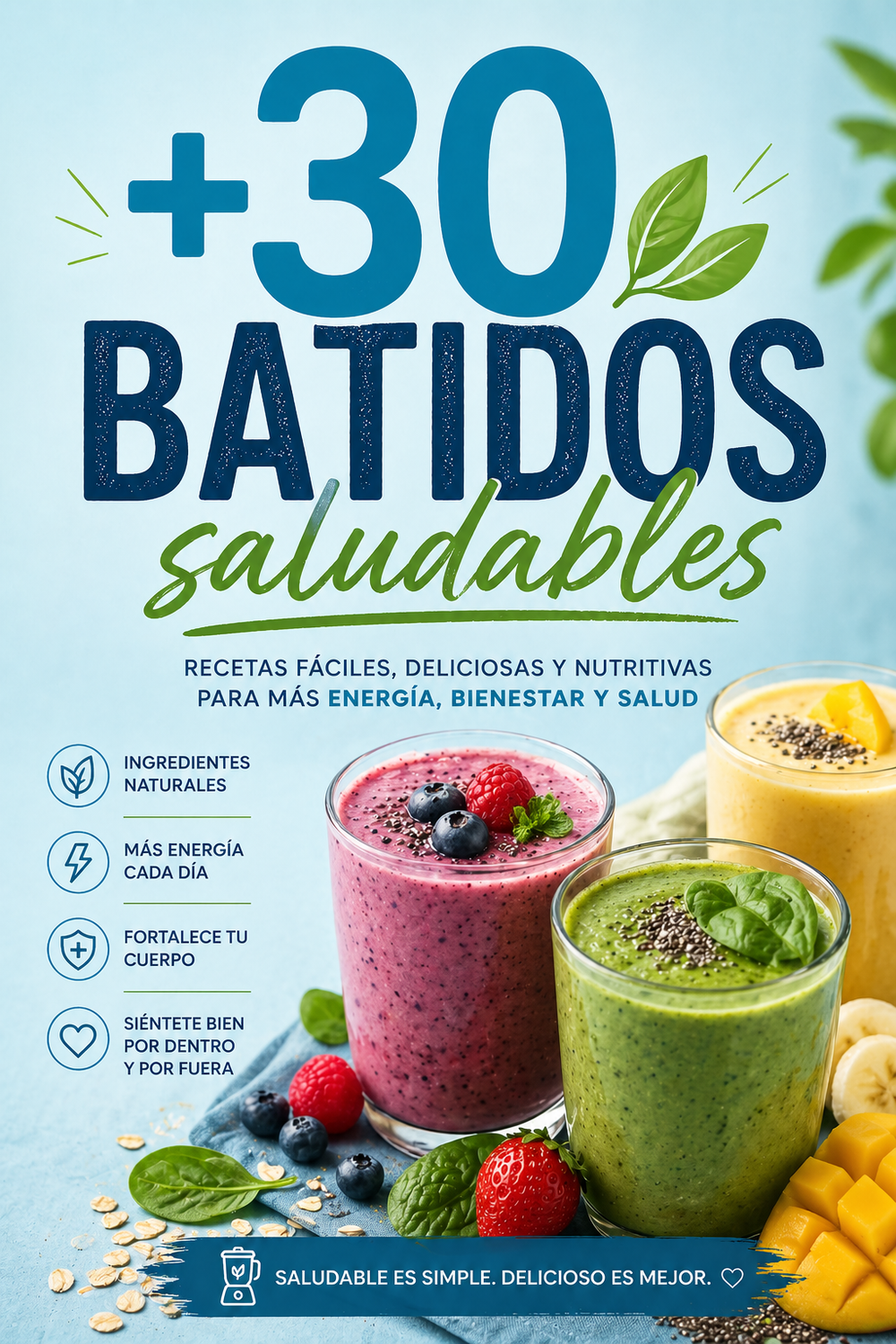 +30 BATIDOS SALUDABLES 🥤 RECETARIO COMPLETO