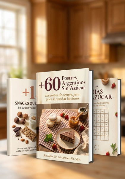 +60 POSTRES ARGENTINOS SIN AZÚCAR + 2 BONOS GRATIS 🎁
