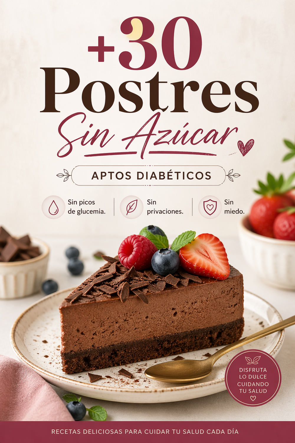 +30 POSTRES APTO DIABÉTICOS SIN AZÚCAR 🍬
